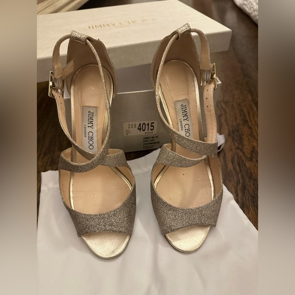 Jimmy Choo gold Emily shoe - Picture 7 of 11